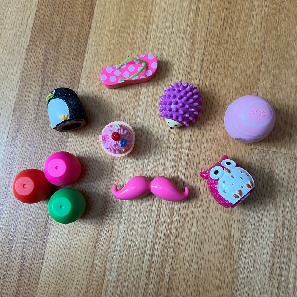 Lip Gloss and Lip Balm Lot - Animals, Cupcakes, EOS Coconut Milk Set